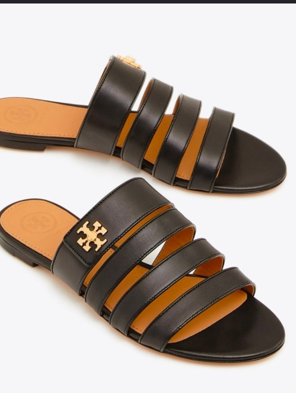 Tory Burch Kira Multi Band Sandals Calf Leather/ Patent